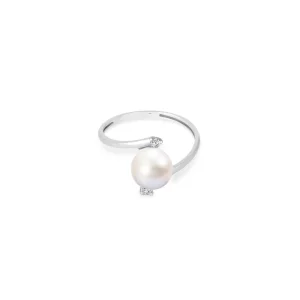 Anello in Oro Donna Demetra Shell Perla e Diamanti