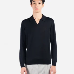 Polo Nera in Lana Merino Extrafine