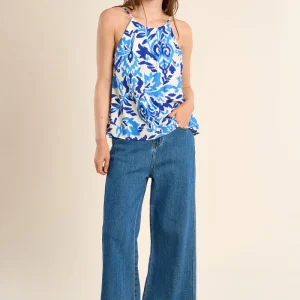 Top con scollo all'americana, halter