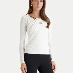 CARLI DRAPED LS TOP